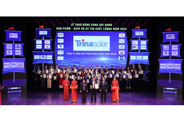 Trina Solar được vinh danh Top 10 Sản phẩm chất lượng tốt năm 2023